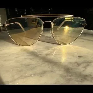 Diane Von Furstenberg Gold Krista Cat Eye Sunglasses Diane Von Furstenberg MF 67 201 – Vintage Frames Company main image 3